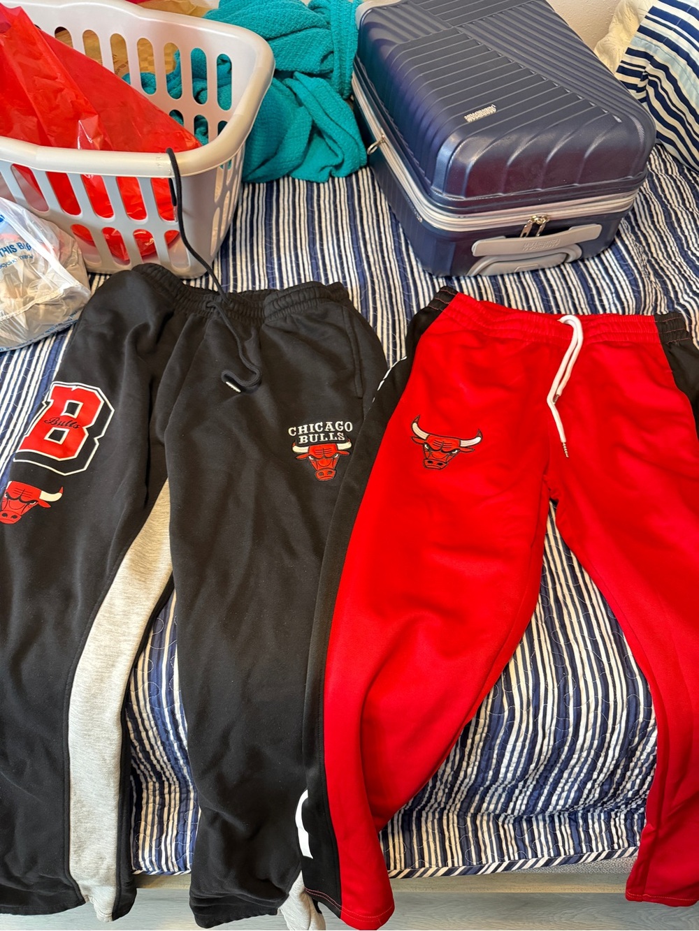 Mens Sweatpants - Red and Black